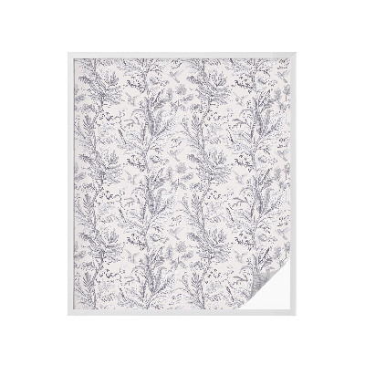 Película de privacidade para janela efeito vitral Folhas e borboletas