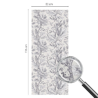 Película de privacidade para janela efeito vitral Folhas e borboletas