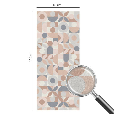 Película de vidro vitral autocolante Mosaico abstrato