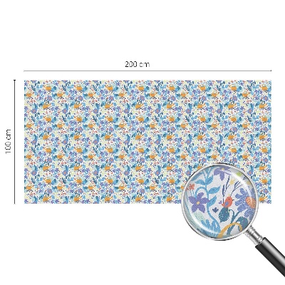 Película de privacidade para janela efeito vitral motivo vegetal