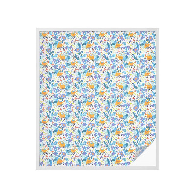 Película de privacidade para janela efeito vitral motivo vegetal