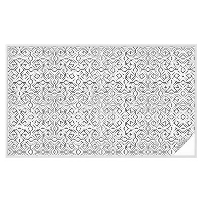 Película decorativa para janela privacidade semicírculos geométricos