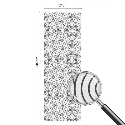 Película decorativa para janela privacidade semicírculos geométricos