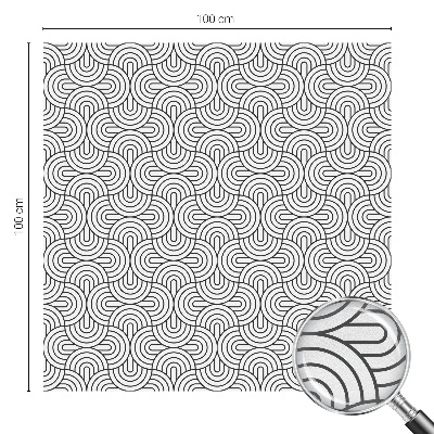 Película decorativa para janela privacidade semicírculos geométricos