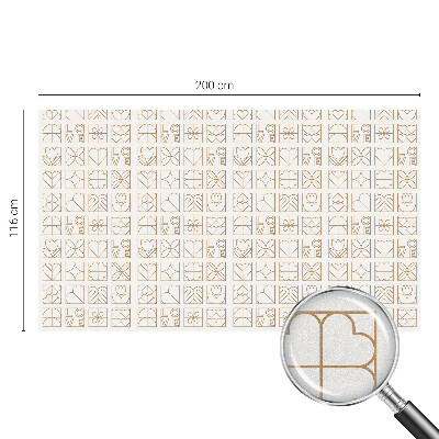 Película de vidro vitral autocolante Amor geométrico