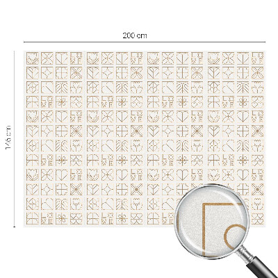 Película de vidro vitral autocolante Amor geométrico