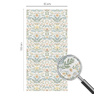 Película de privacidade para janela efeito vitral Simetria floral