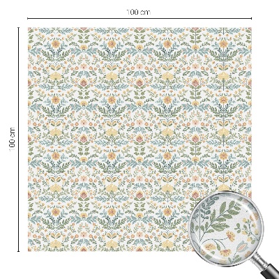 Película de privacidade para janela efeito vitral Simetria floral