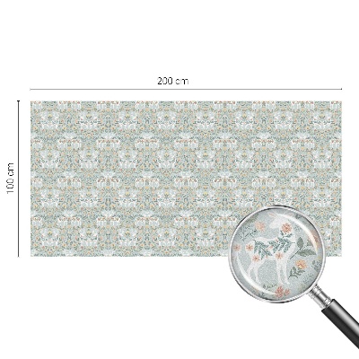 Vinil para vidro privacidade padrão vitral Flores de veado