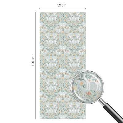 Vinil para vidro privacidade padrão vitral Flores de veado