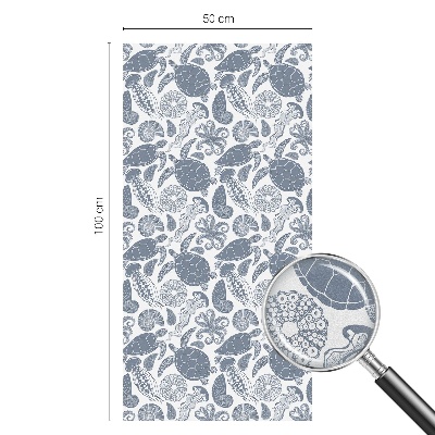 Película decorativa para janela privacidade Vida marinha