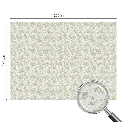 Película de vidro vitral autocolante Pássaros plantas