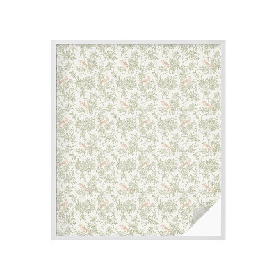 Película de vidro vitral autocolante Pássaros plantas