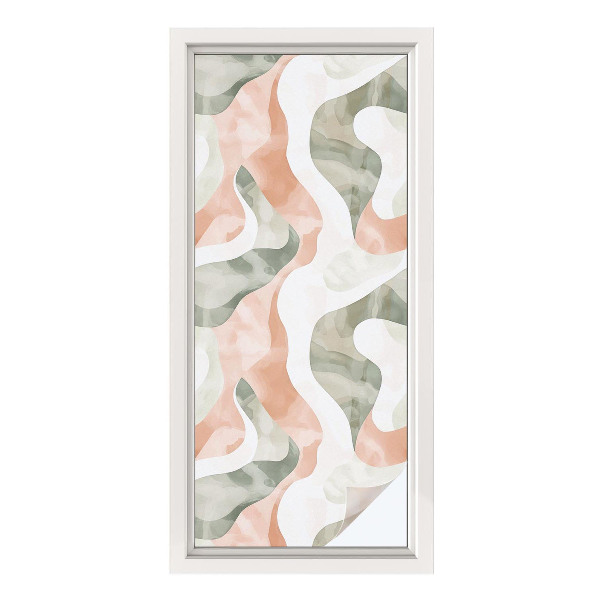 Película vidro janela privacidade Ondas coloridas