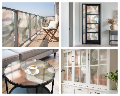 Película vidro janela privacidade Ondas coloridas