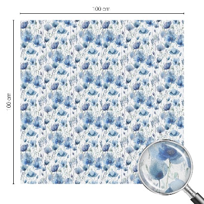 Vinil para vidro privacidade padrão vitral Flores em aquarela
