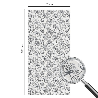 Película de vidro vitral autocolante Motivo botânico