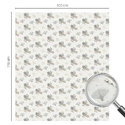 Vinil para vidro privacidade padrão vitral Padrão de pássaros