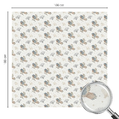 Vinil para vidro privacidade padrão vitral Padrão de pássaros