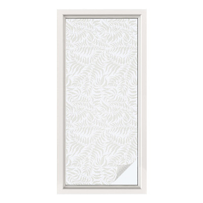 Película de vidro vitral autocolante Elegância frondosa