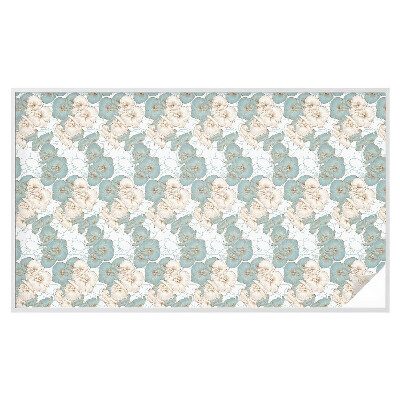 Película de privacidade para janela efeito vitral Flores delicadas