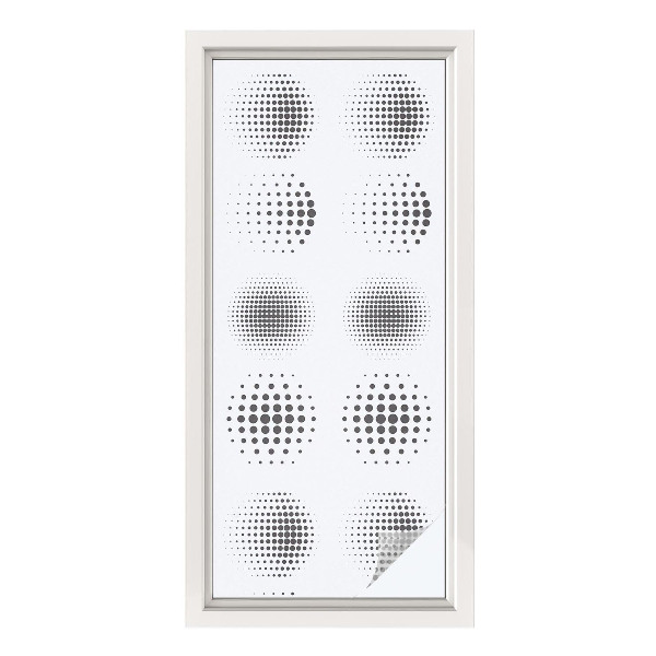 Película de privacidade para janela efeito vitral Círculos pontilhados