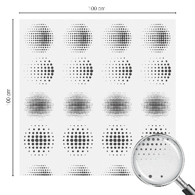 Película de privacidade para janela efeito vitral Círculos pontilhados