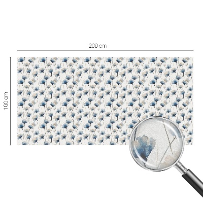 Película vidro janela privacidade Flores azuis