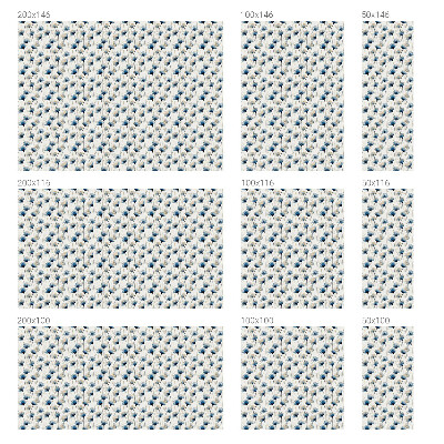 Película vidro janela privacidade Flores azuis