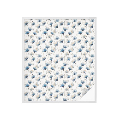 Película vidro janela privacidade Flores azuis