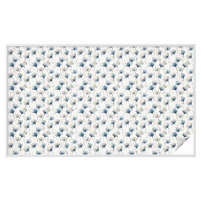 Película vidro janela privacidade Flores azuis