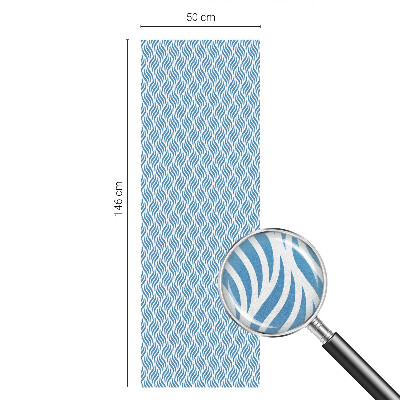 Película de privacidade para janela efeito vitral Ondas azuis