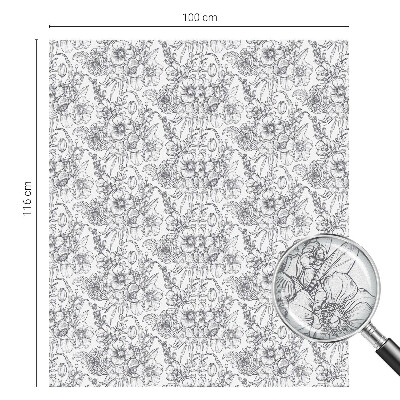 Vinil para vidro privacidade padrão vitral Elegância floral