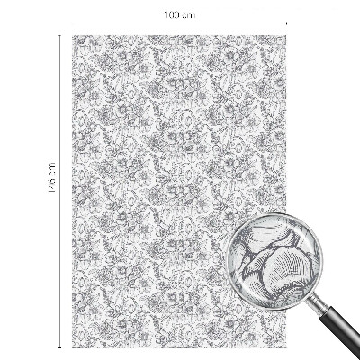 Vinil para vidro privacidade padrão vitral Elegância floral