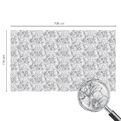 Vinil para vidro privacidade padrão vitral Elegância floral