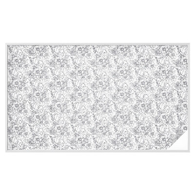 Vinil para vidro privacidade padrão vitral Elegância floral