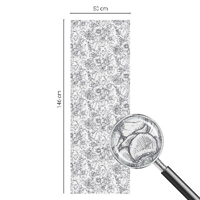 Vinil para vidro privacidade padrão vitral Elegância floral