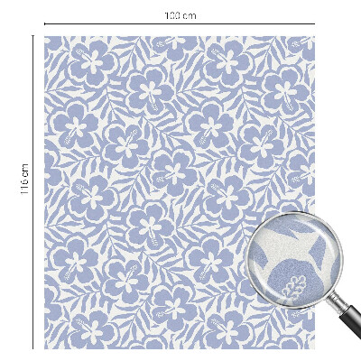 Película de vidro vitral autocolante Flores de hibisco