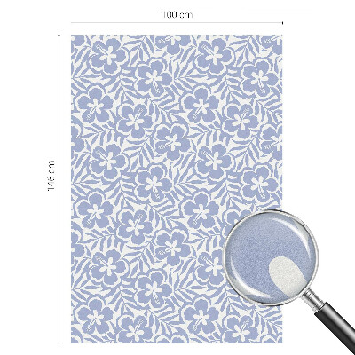 Película de vidro vitral autocolante Flores de hibisco