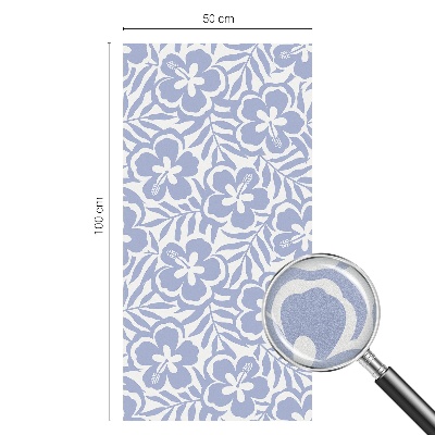 Película de vidro vitral autocolante Flores de hibisco