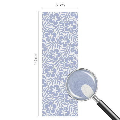 Película de vidro vitral autocolante Flores de hibisco