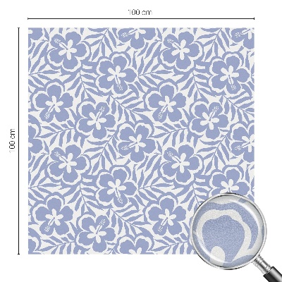 Película de vidro vitral autocolante Flores de hibisco