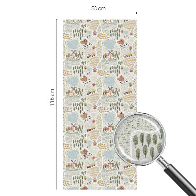 Película decorativa para janela privacidade Uma aldeia idílica