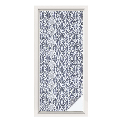 Película decorativa para janela privacidade Folhas padronizadas