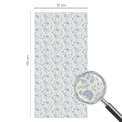Película de vidro vitral autocolante Estampa floral