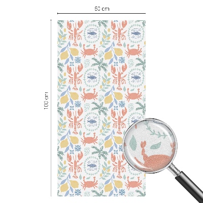 Vinil para vidro privacidade padrão vitral Motivos náuticos