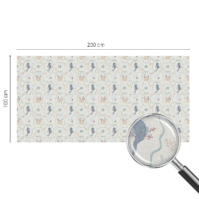 Vinil para vidro privacidade padrão vitral Cavalos-marinhos