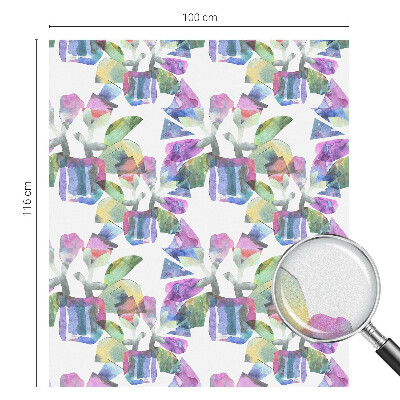 Película de vidro vitral autocolante Abstração colorida