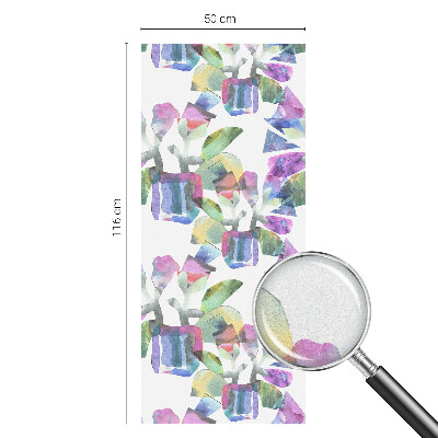 Película de vidro vitral autocolante Abstração colorida