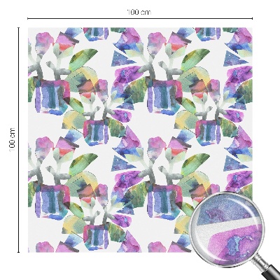 Película de vidro vitral autocolante Abstração colorida